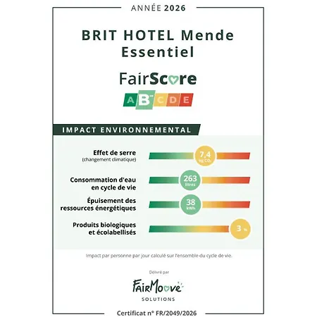 Brit Hotel Essentiel Deltour Mende 2*